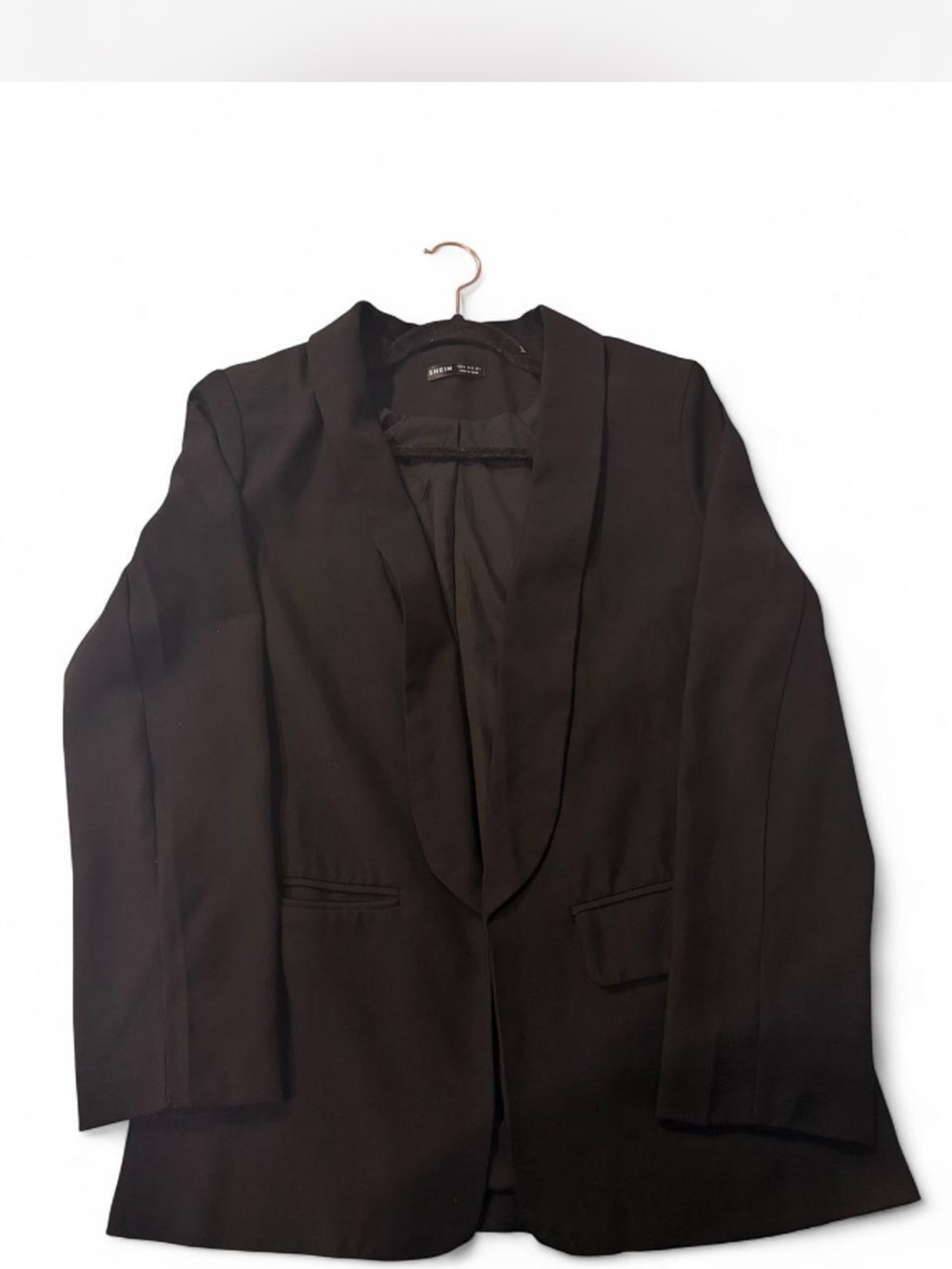 SHEIN Black Shawl Collar Blazer Jacket